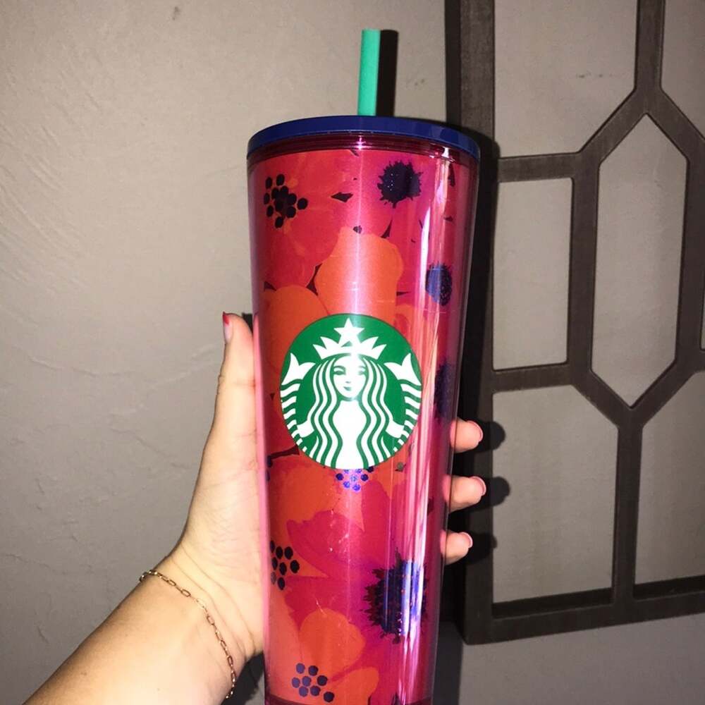 NWT Starbucks Floral Tumbler